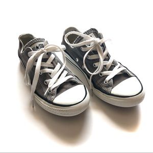 Converse | Kids All Star Gray Low Top Shoes Size 2